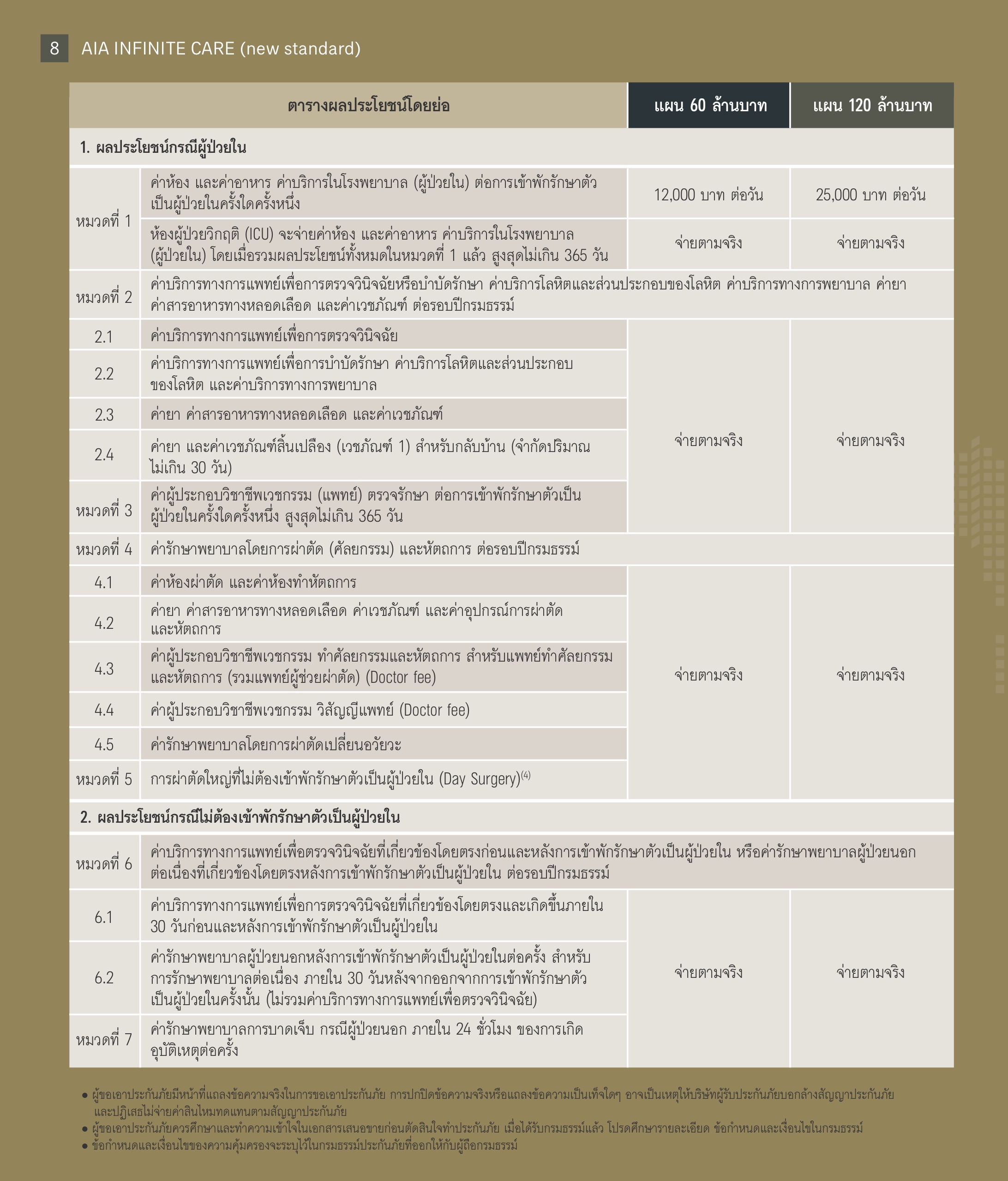 AIA Infinite Care (new standard)